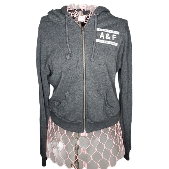 Abercrombie & Fitch Tops - Abercrombie & Fitch Zip Up Hoodie Like New Grey M